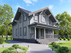 Дома 8х10 из бревна оцилиндрованного