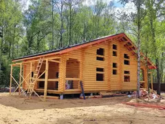 Большие срубы-дома с мансардой