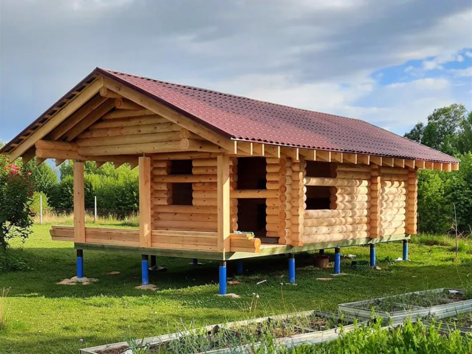 Пример строительства бани под ключ по проекту 1135: