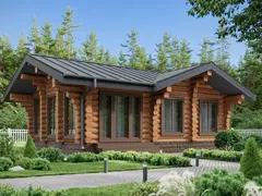 Срубы домов-бань 50 м | в гостиной панорамные окна