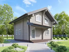 Гостевые или дачные дома-срубы с мансардой