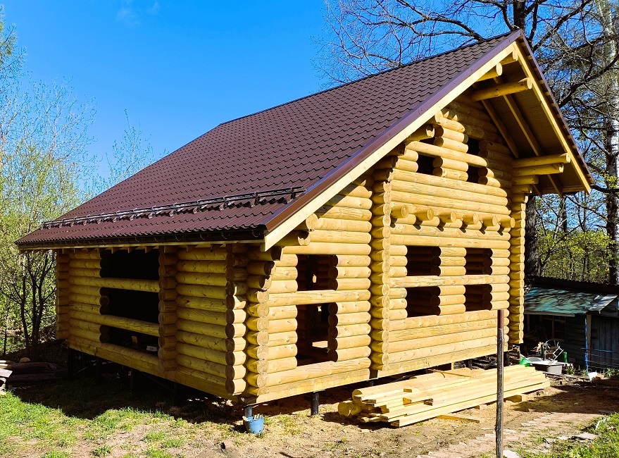 Строительство: Бани с мансардой