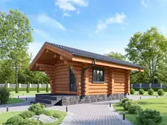 Небольшие баньки из бревна