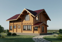 Срубы из оцилиндрованного бревна под усадку