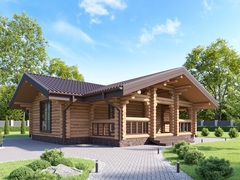 Дом-баня с террасой