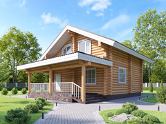 Дачный дом 7 х 10 с мансардой