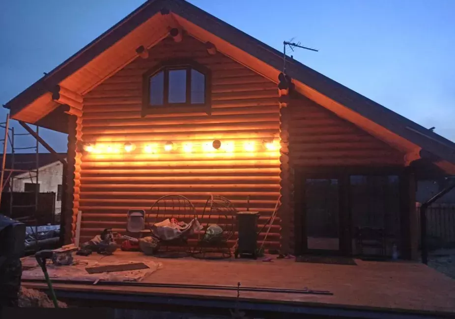 Дом с парной, бревно диметр 220мм #1232 сдача ноябрь 2023 Дом с парной, бревно диметр 220мм #1232 сдача ноябрь 2023