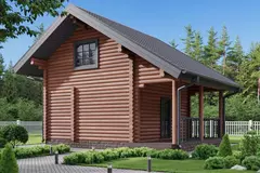 Дома-бани 6 на 6 с мансардой