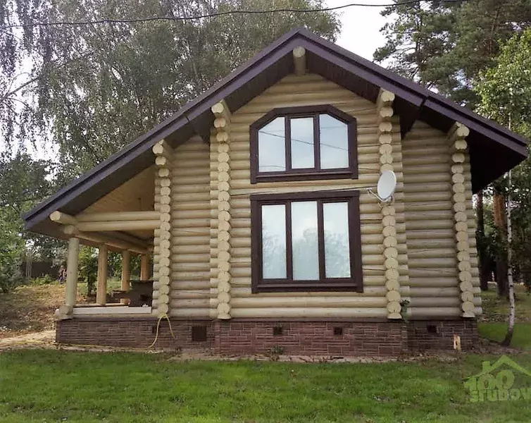Дома из оцилиндрованного бревна 7 х 8 #627 Дома из оцилиндрованного бревна 7 х 8 #627