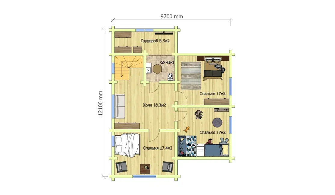 план мансарды Дома с террасой и мансардой план мансарды