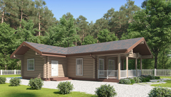 Одноэтажный дом-коттедж |Терраса и 3 спальни