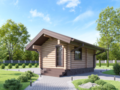 Русские бани-срубы 6 х 4 одноэтажные