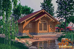 Баня с эркером 8 х 8