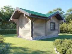 Проект и сруб бани 5 х 8