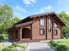 Жилой коттедж-сруб с парной