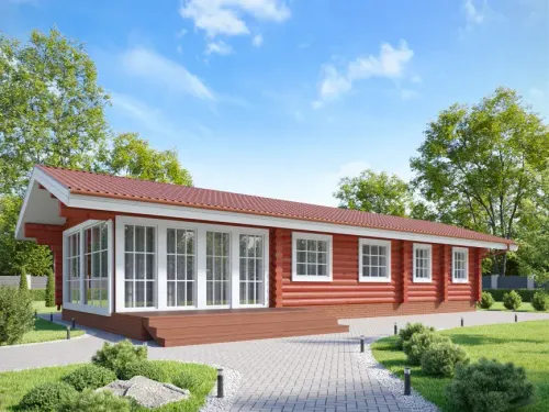 Загородный дачный дом с двумя спальнями 1