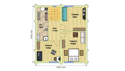 план мансарды 10 х 9