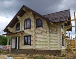 Срубы домов с мансардой 633 под усадку и отделка под ключ