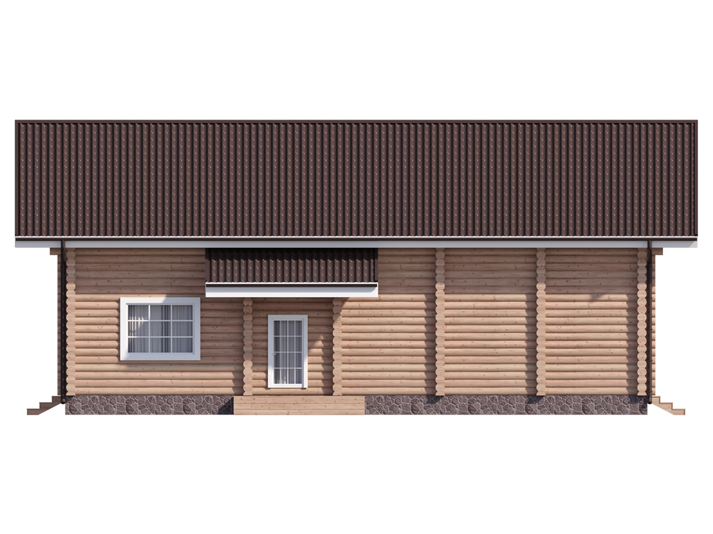 Большие дома 200 м² с парной из бревна под усадку