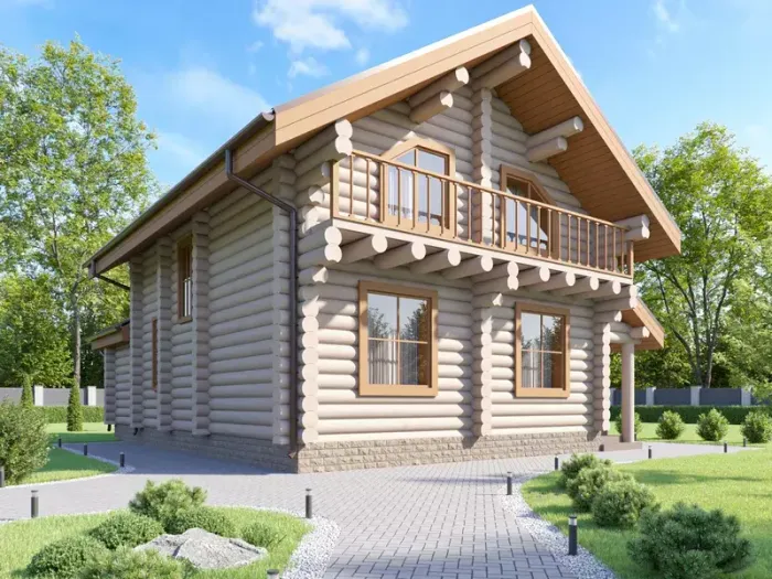 Современные дома 150 м | Мансарда срубовая 2