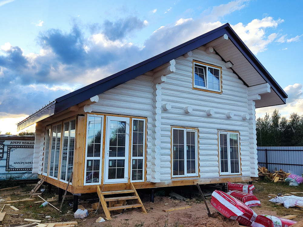 #1193 покраска сруба