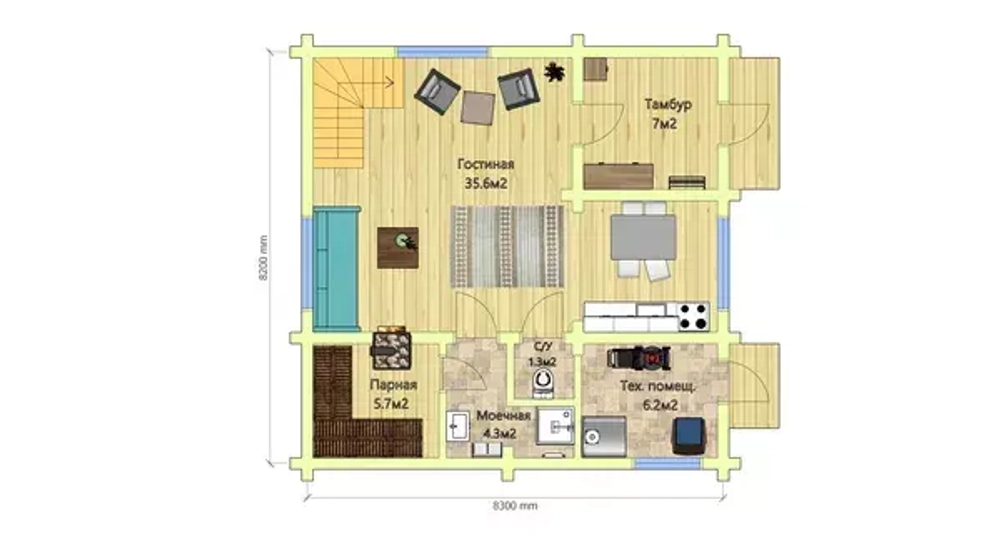 План 1 этажа.