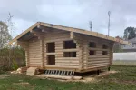 #1407 баня под временные стропила в бревне 240мм, октябрь 2023