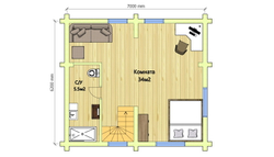 план мансарды #1046