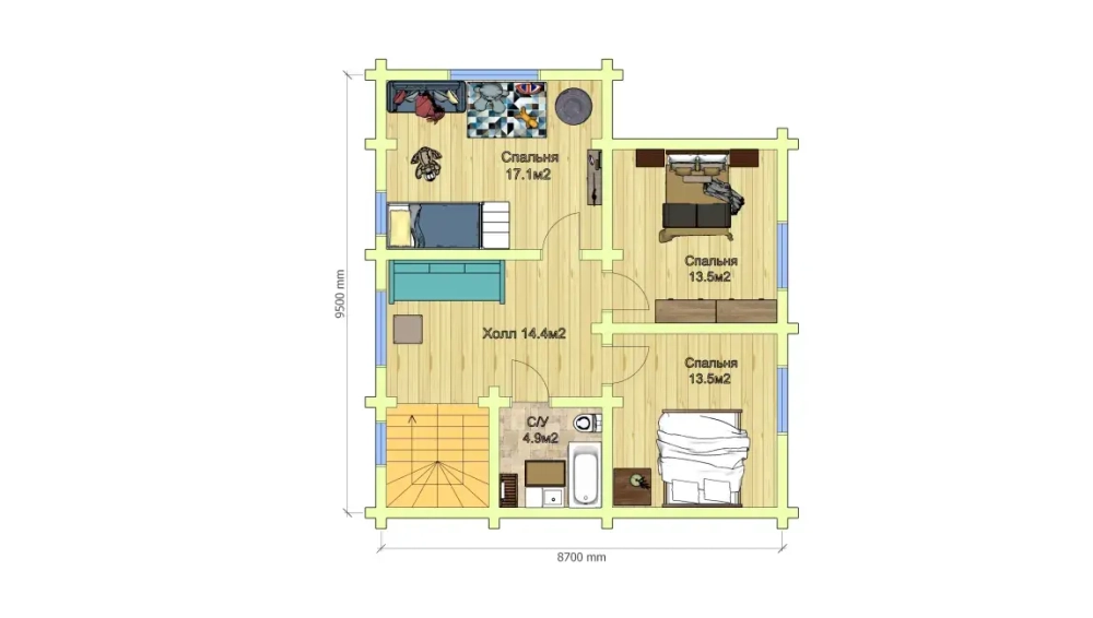 Дома с верандами из бревна