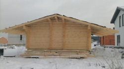 Сруб бани #1511, собран в декабре 2024 года