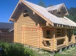 Фото дома-бани из оцилиндрованного бревна #199