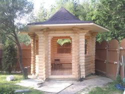 Беседка шестигранная в осях 2,6 м #883