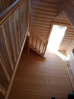 #1028 лестница в бане со вторым светом