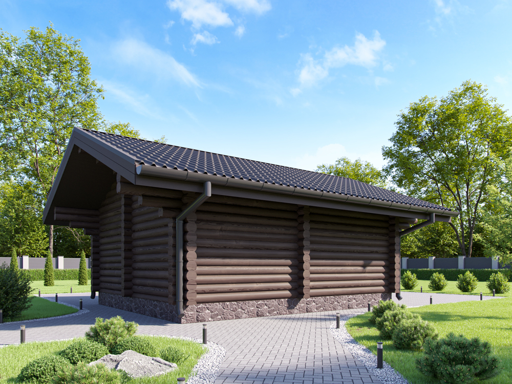 Баня #1235 по бревну 6 х 7.3