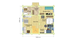 Дом-сруб 9 х 10: 6 спален