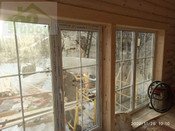 #1009 отделка сруба, застекленная веранда