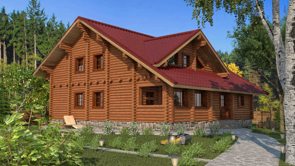 Срубы проекты домов с эркером и вторым светом