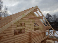 Сруб-коттедж 848: обсада (окосячка), окна, двери, водосточная система, фундамент винтовые сваи