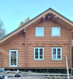Баня 1531 с мансардой в сентябре 2025 года. Бревно 240мм