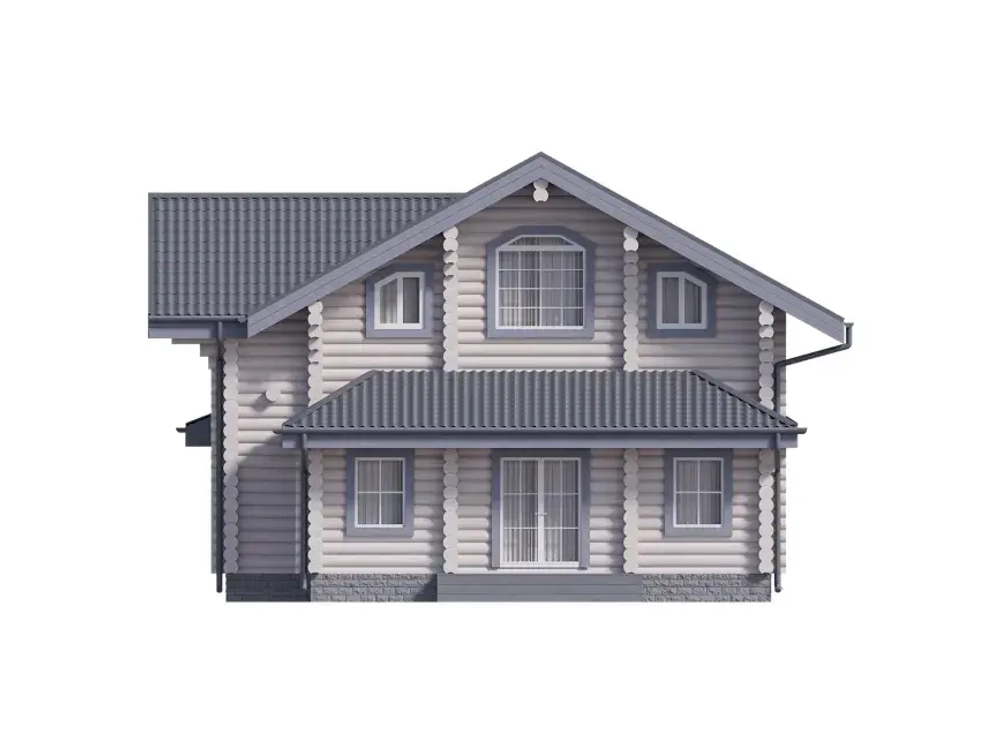 Дома с верандами из бревна