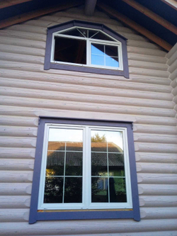 коттедж #983 август 2022 года - отделка проемов наличниками