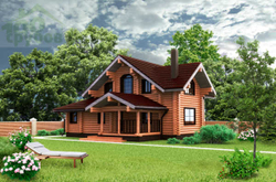 Проект коттеджа из бревна