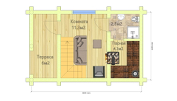 План первого этажа бани #958