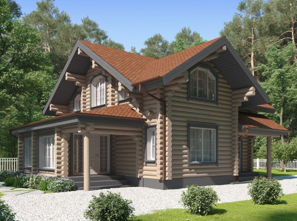 Деревянные дома из бревна, проекты, цены, строительство.