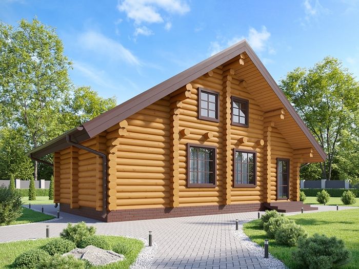 Дачный деревянный дом 6 х 10 с парной 1