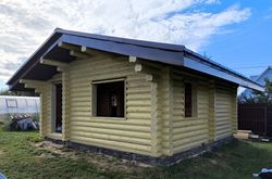 Срубы-бани с чердаком или без | В комнате отдыха потолки по стропилам?