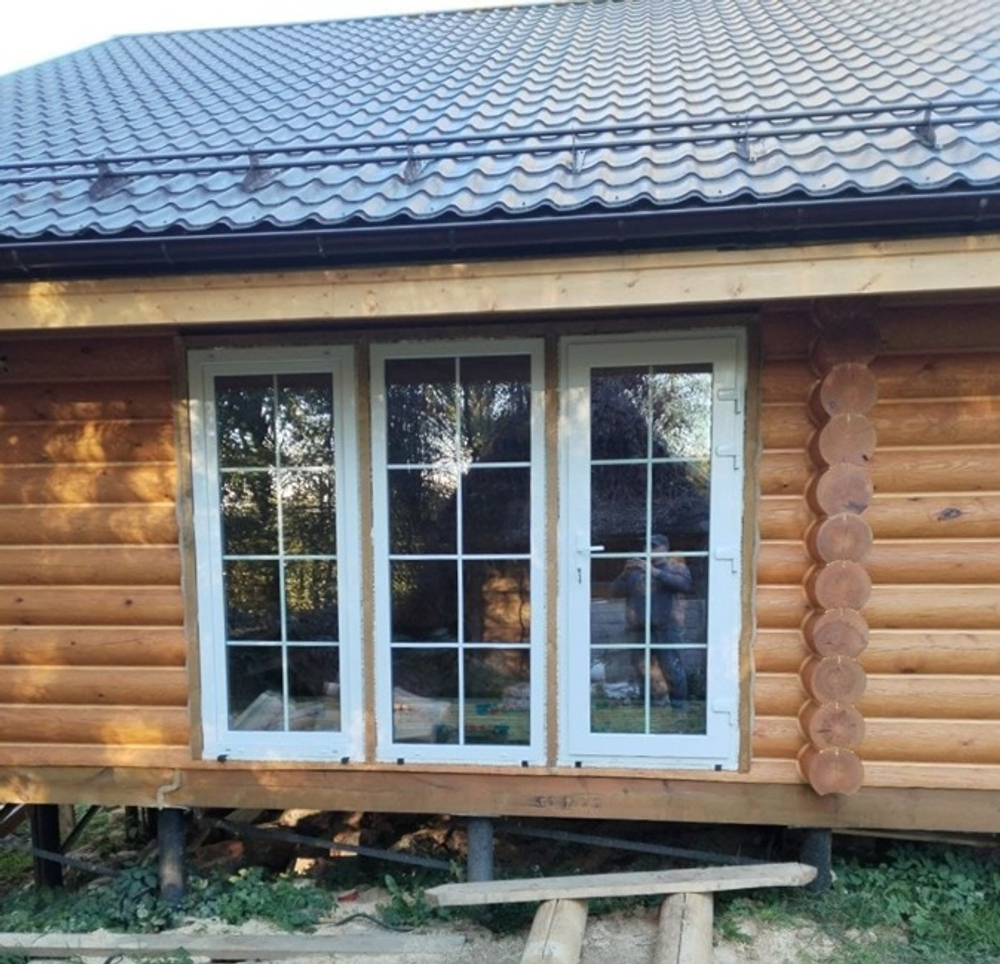 Баня 1531 с мансардой в сентябре 2025 года. Бревно 240мм