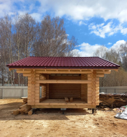 #1243 беседка под металлочерепицу