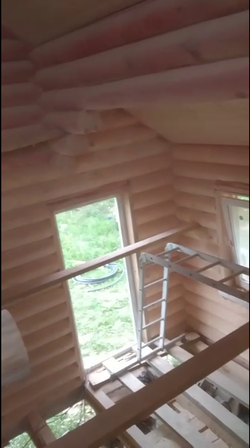 продолжаем отделку сруба бани со вторым светом #1028/981