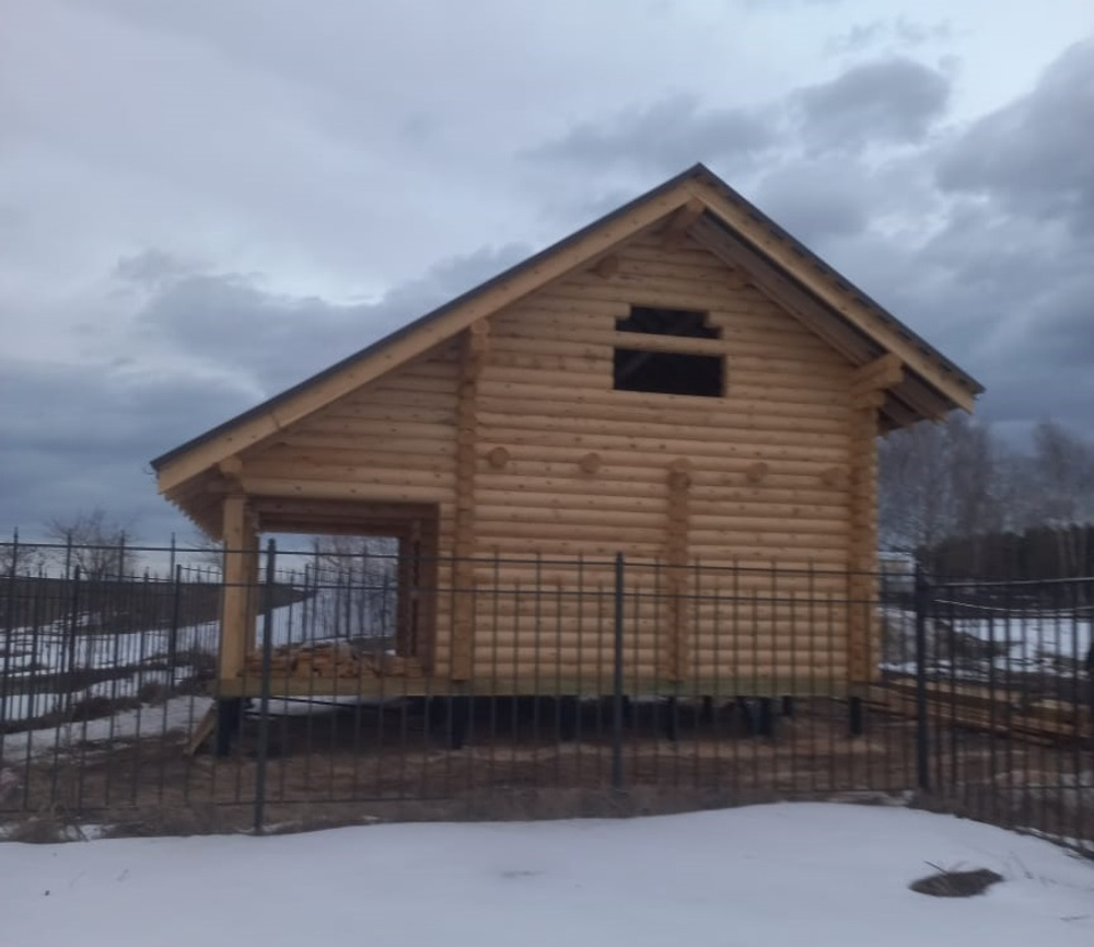 #1232 дом-баня под металлочерепицу